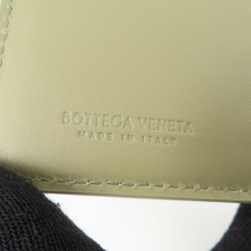 BOTTEGA VENETA 織紋皮革Middle Wallet金扣短錢包-8