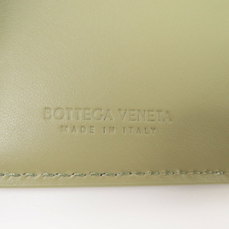 BOTTEGA VENETA 織紋皮革Middle Wallet金扣短錢包-9