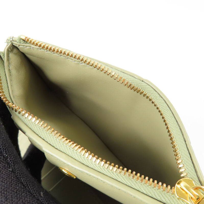BOTTEGA VENETA 織紋皮革Middle Wallet金扣短錢包-10