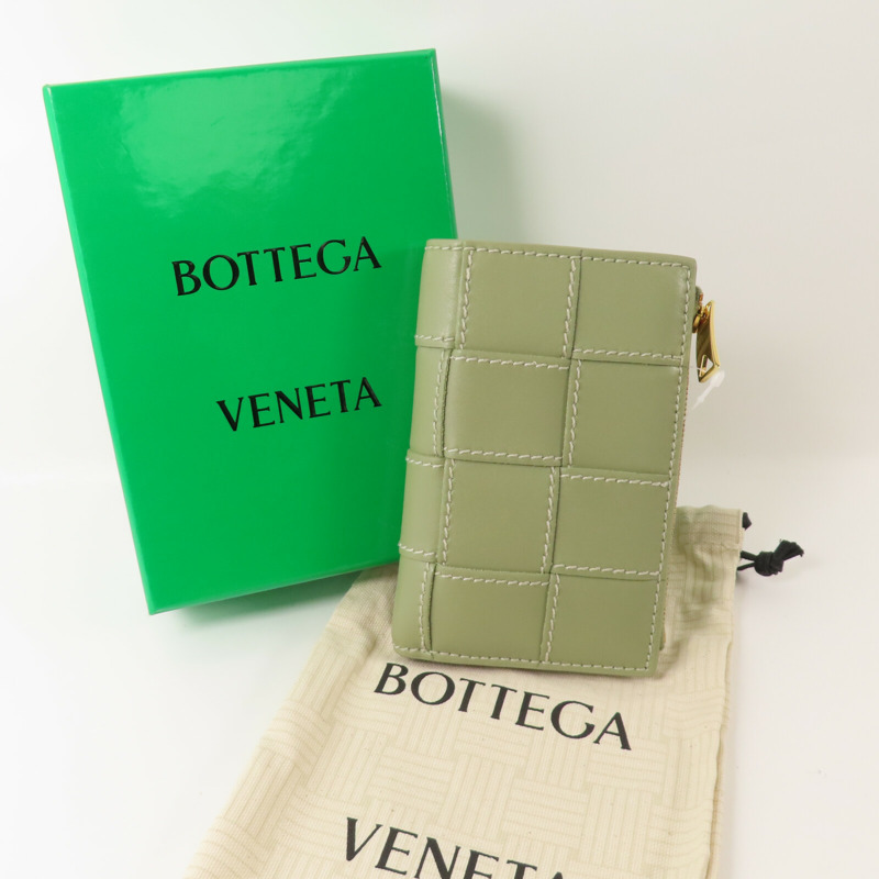 BOTTEGA VENETA 織紋皮革Middle Wallet金扣短錢包-11