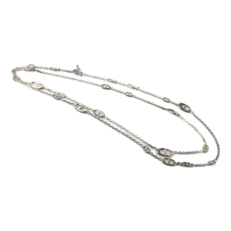 HERMES 925純銀Farandole Necklace銀扣項鏈-4