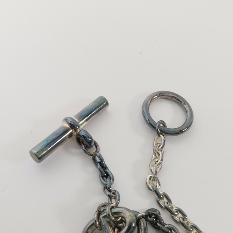 HERMES 925純銀Farandole Necklace銀扣項鏈-9