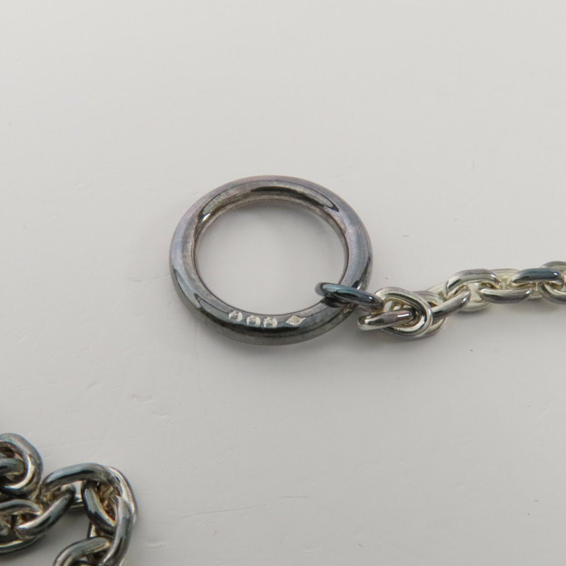 HERMES 925純銀Farandole Necklace銀扣項鏈-10