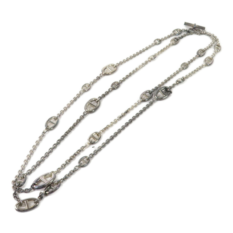 HERMES 925純銀Farandole Necklace銀扣項鏈-13