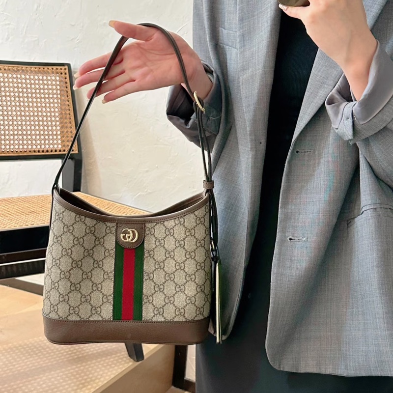 Gucci原花ophidia HOBO單肩小型托特包-0