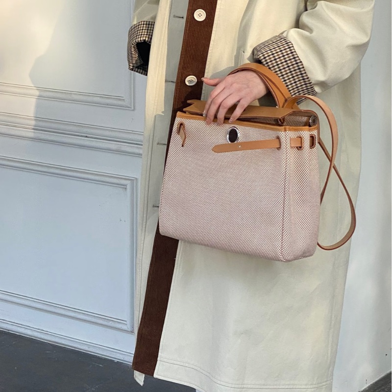 【超經典配色❗️入門之選✨全網最低價】Hermes Herbag 31米棕單肩｜雙肩｜斜背 中古包-2