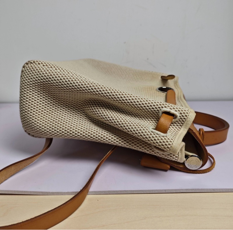 【超經典配色❗️入門之選✨全網最低價】Hermes Herbag 31米棕單肩｜雙肩｜斜背 中古包-5