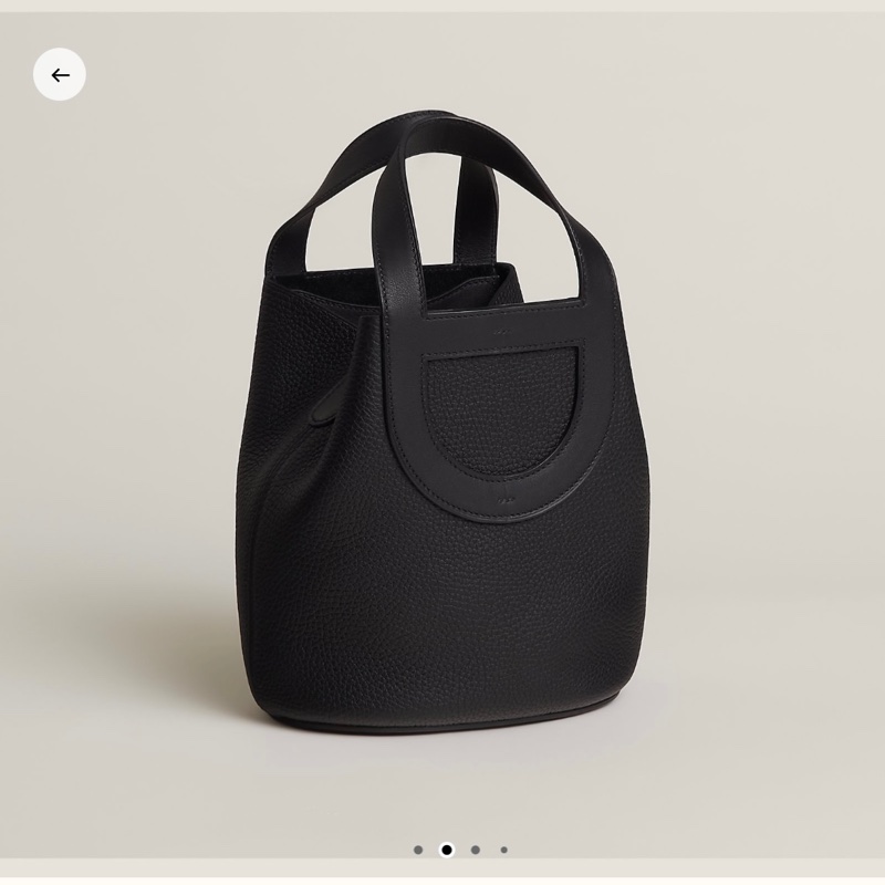 Hermes in the loop18 全新商品 黑色金扣 豬鼻子 菜籃子-6