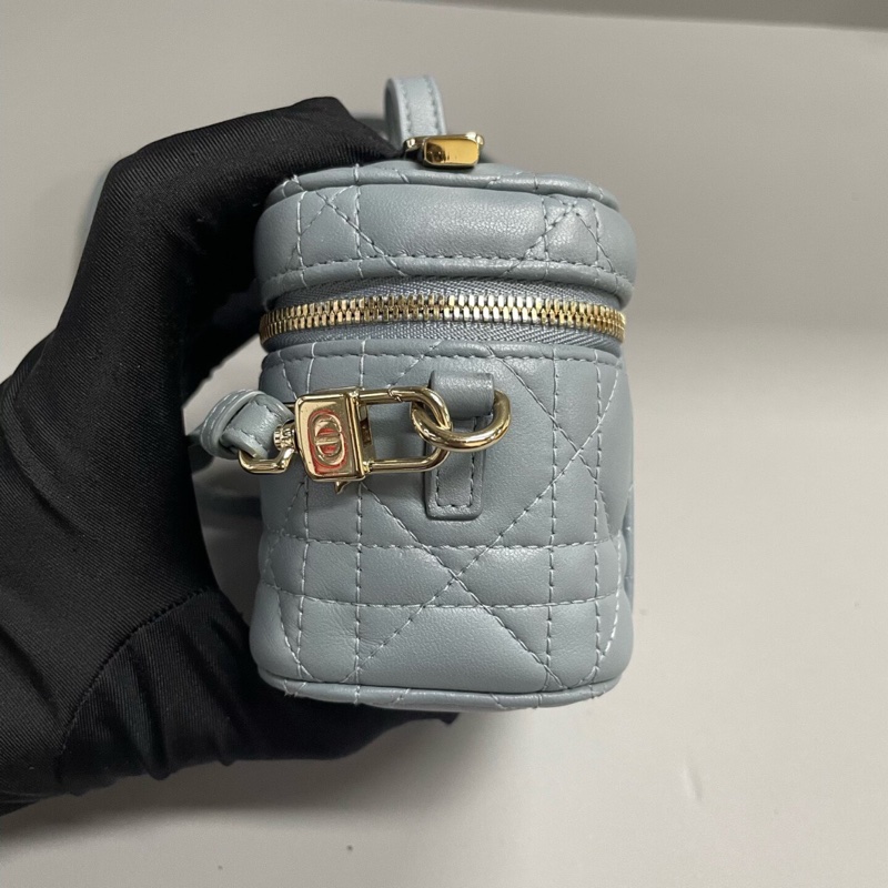 【95%新✨實用小包✨全網最低價】Dior Lady Dior Vanity  Mini 化妝盒子 超迷你羊皮藤格紋|斜背包|單肩包-6