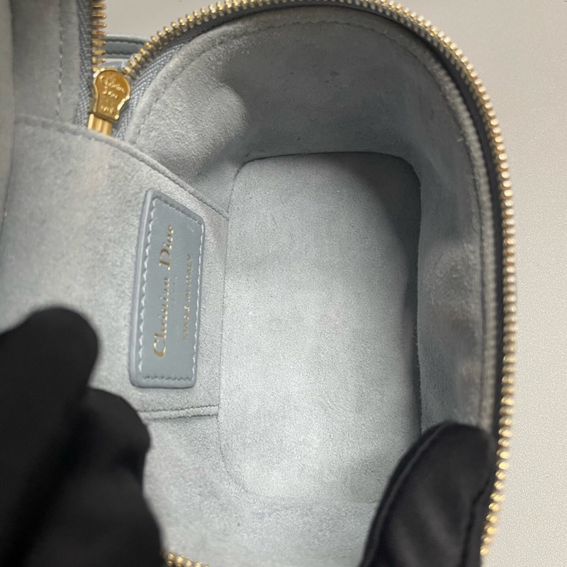【95%新✨實用小包✨全網最低價】Dior Lady Dior Vanity  Mini 化妝盒子 超迷你羊皮藤格紋|斜背包|單肩包-9
