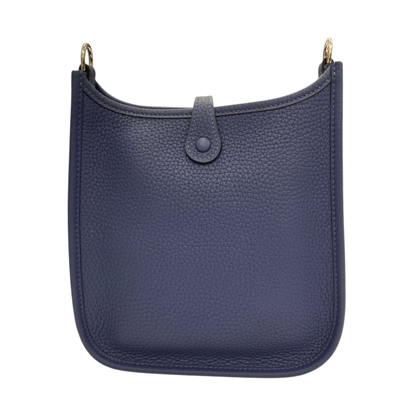 HERMES 愛馬仕 Evelyne16 藍色 銀扣-2