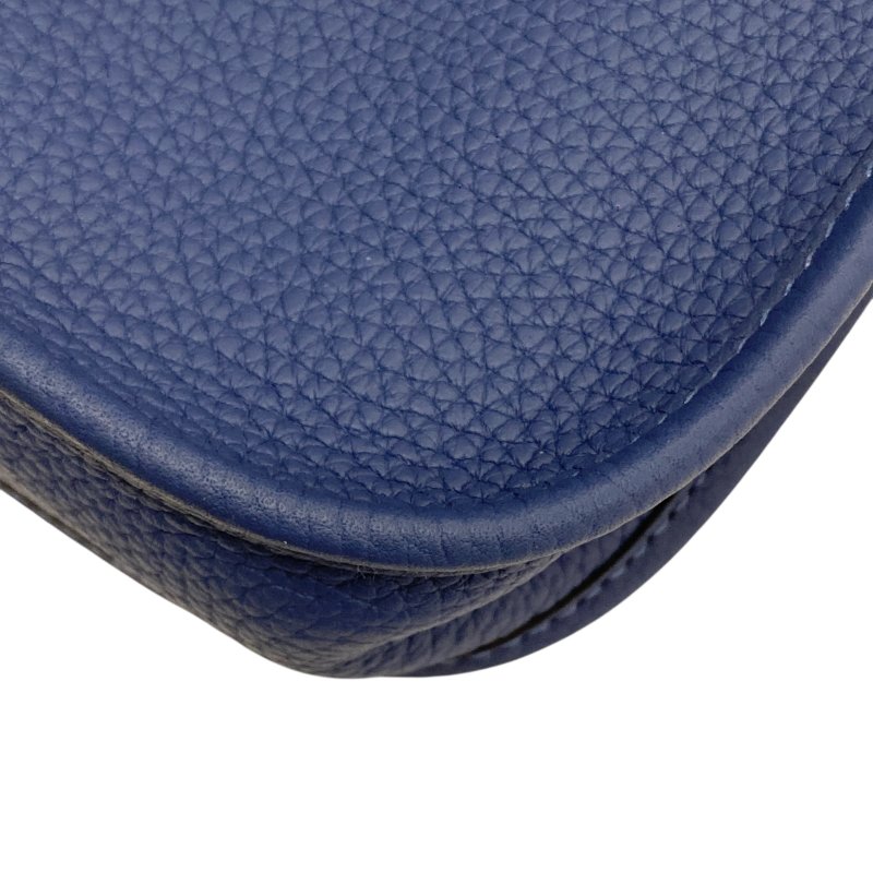 HERMES 愛馬仕 Evelyne16 藍色 銀扣-10