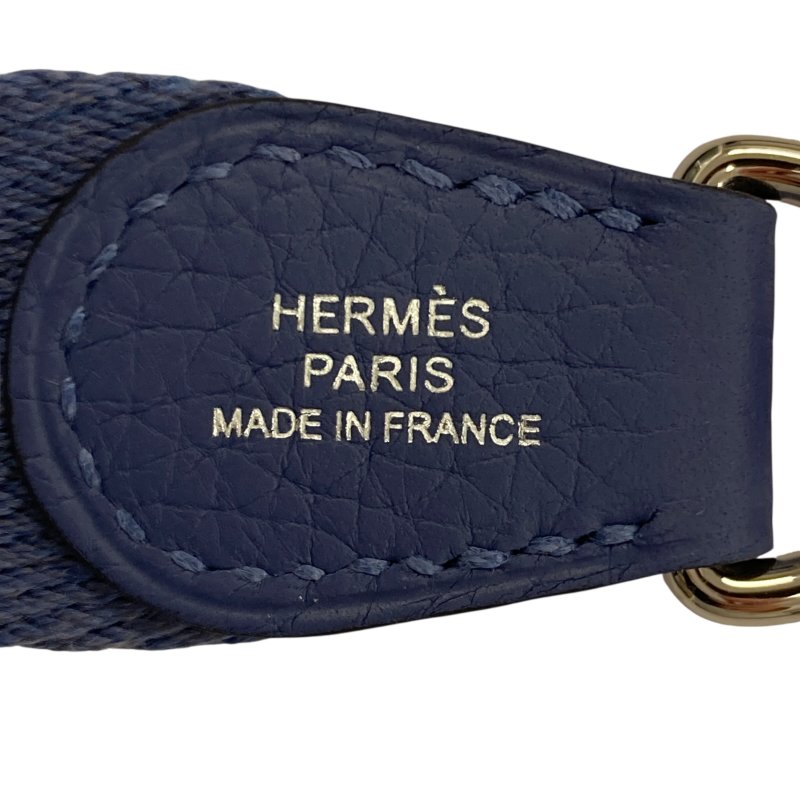HERMES 愛馬仕 Evelyne16 藍色 銀扣-13