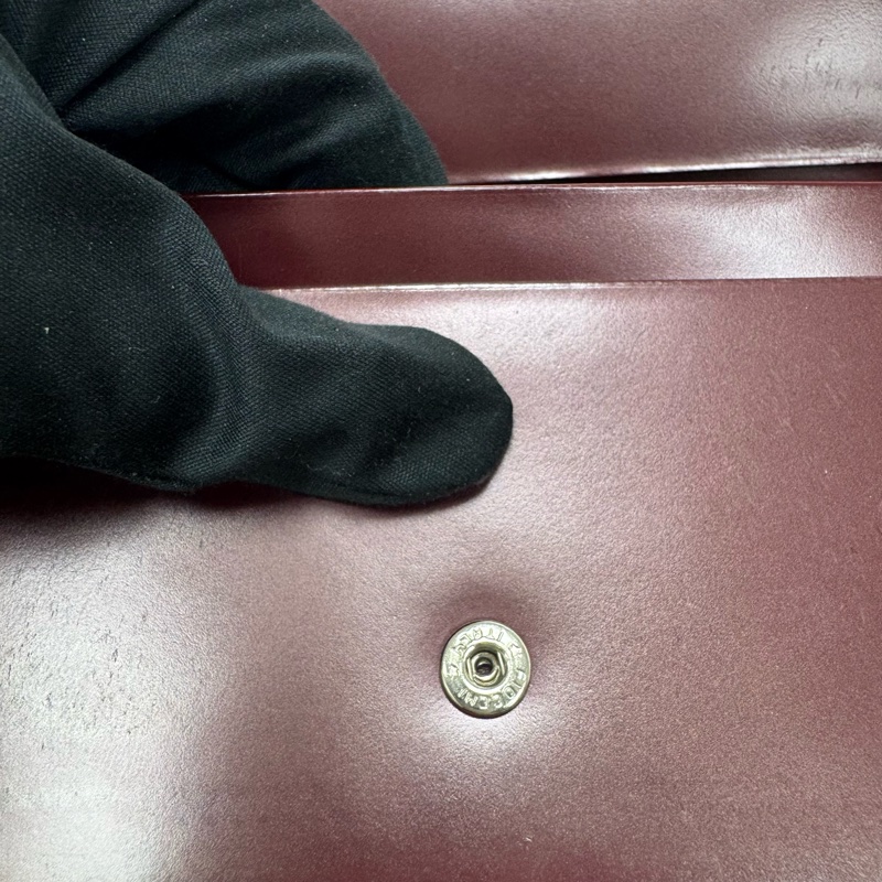 Agnes B酒紅色漆皮長夾 中古 二手-15