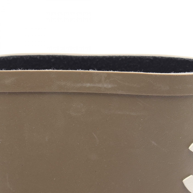 香奈兒 COCO 標誌雨靴，橡膠材質，卡其色，二手女款，35碼-7