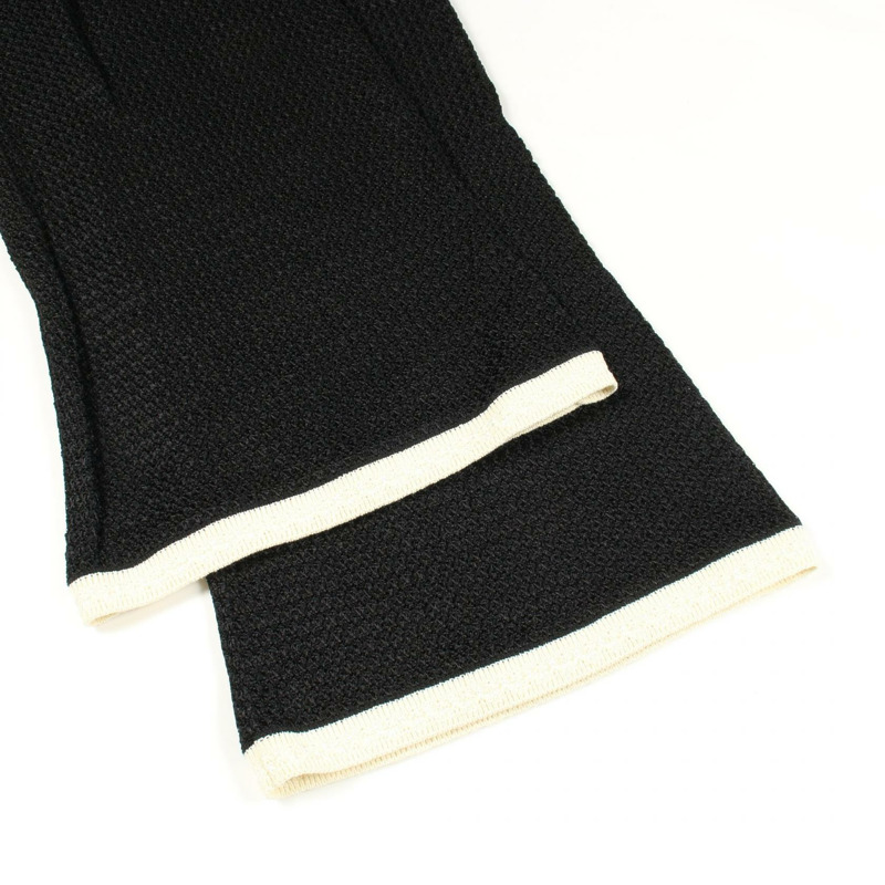 香奈兒 (CHANEL) CC Logo 紐帶針織褲 P77026K11108 棉黏膠混紡 黑白 二手 女士 Coco-6