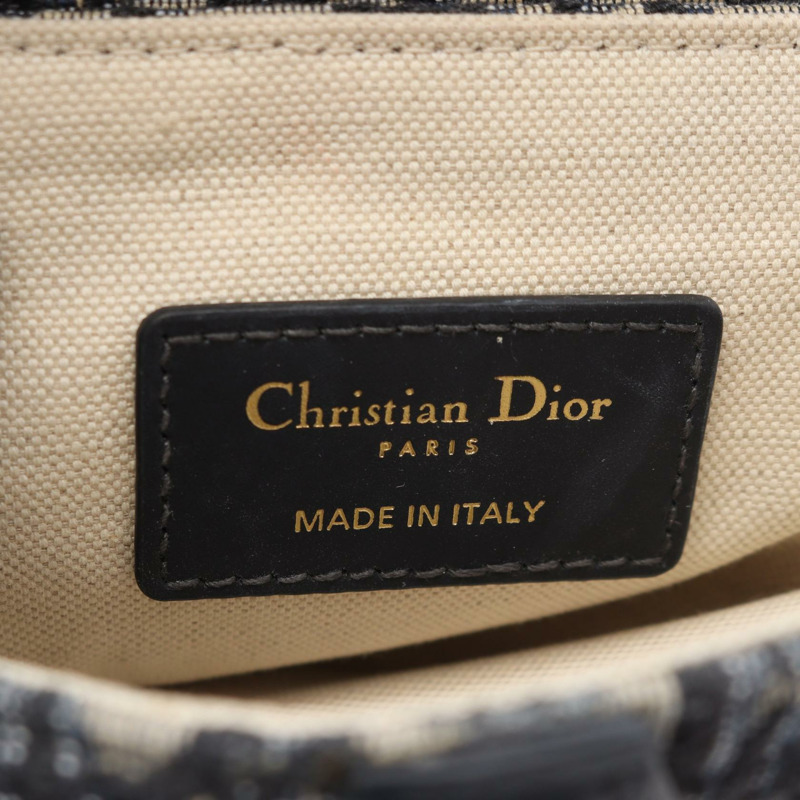 Christian Dior SADDLE Oblique 手提包 M0447CTZQ 帆布海軍藍米色 二手 女士 CD-3