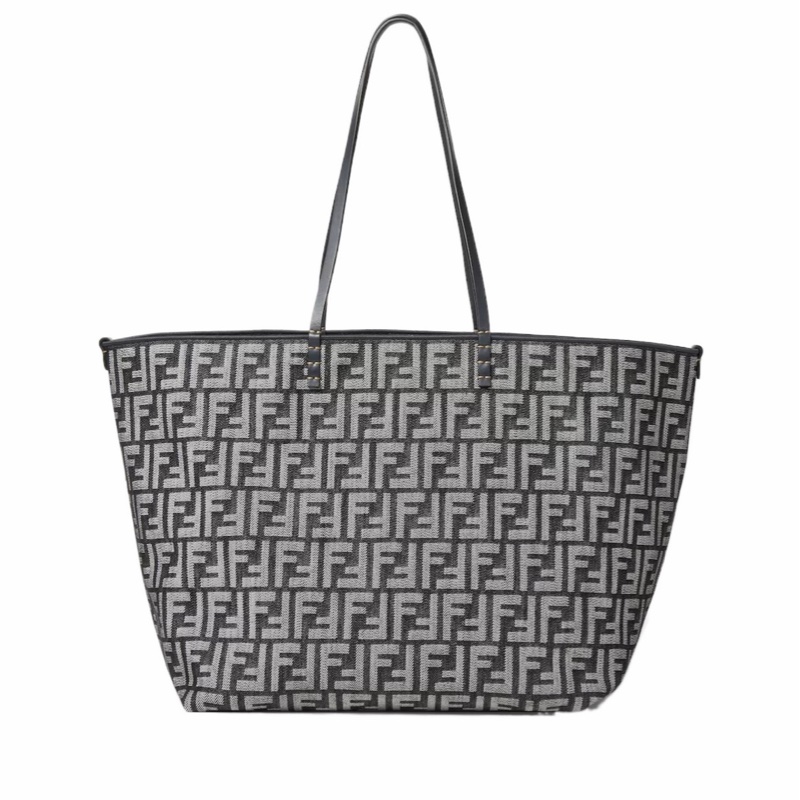 Fendi 女士 牛仔效果 FF 提花雙面購物袋均碼碼大號、35cm*19.5cm*32cm-0