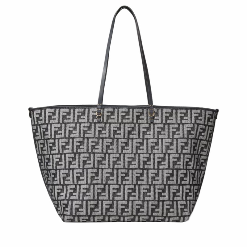 Fendi 女士 牛仔效果 FF 提花雙面購物袋均碼碼大號、35cm*19.5cm*32cm-1