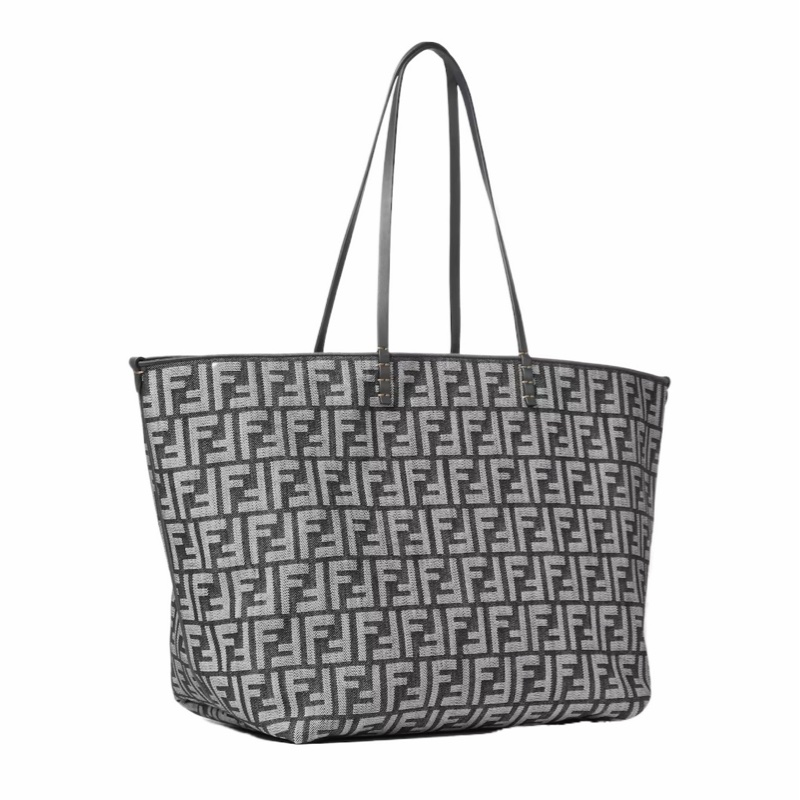 Fendi 女士 牛仔效果 FF 提花雙面購物袋均碼碼大號、35cm*19.5cm*32cm-2