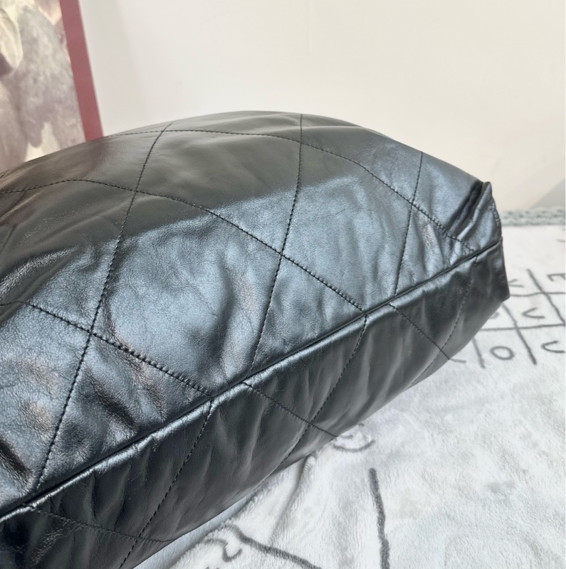 【全新閑置】Chanel 22bag中號 單肩包 黑金black-4