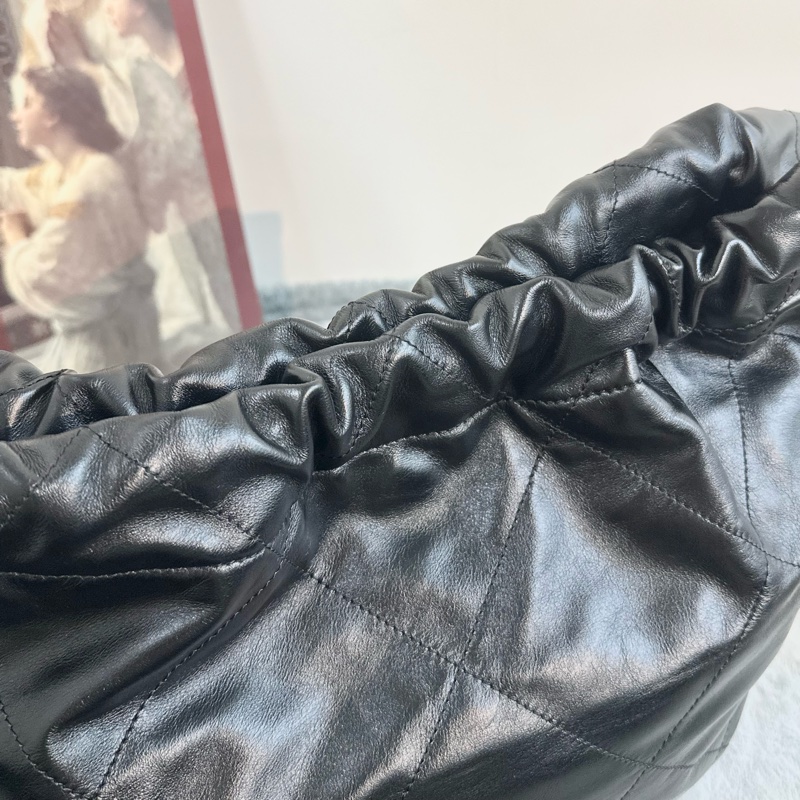 【全新閑置】Chanel 22bag中號 單肩包 黑金black-5