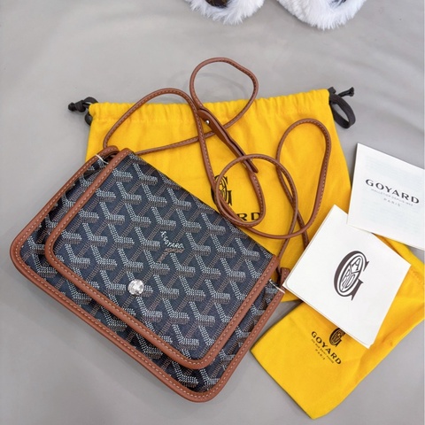 Goyard戈雅  棕色老花Plumet三層信封包