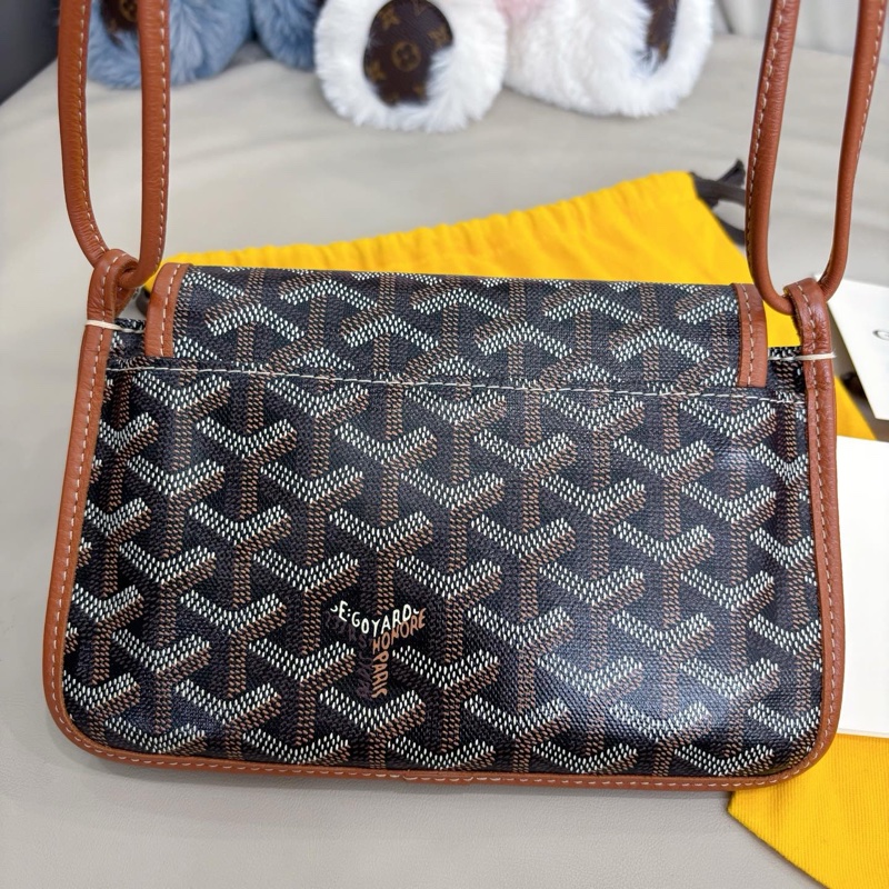 Goyard戈雅  棕色老花Plumet三層信封包-4