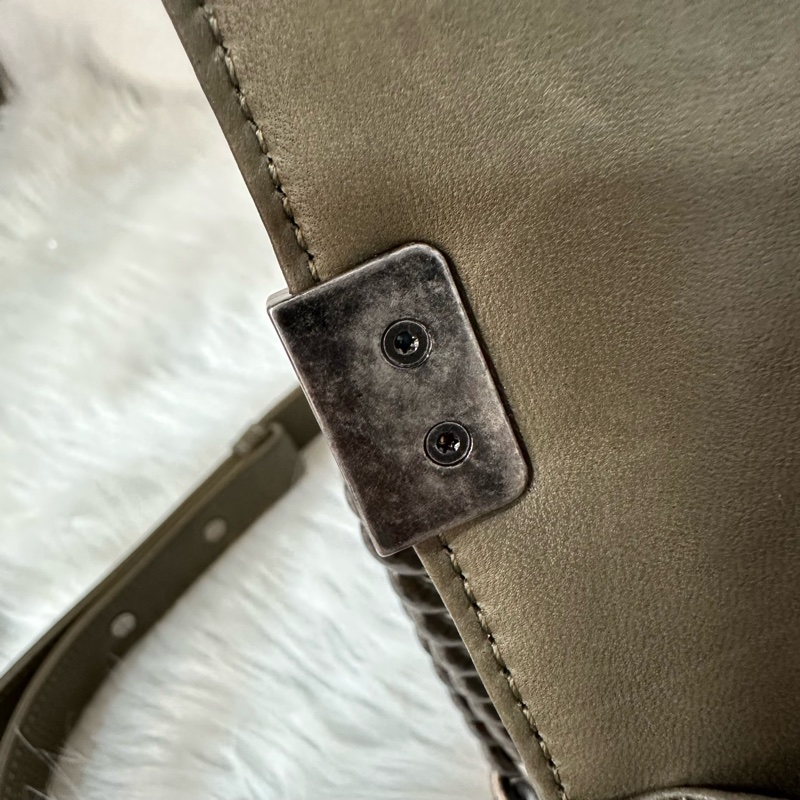 特價出清🌸Chanel A67086 墨綠色銀釦boy25-47