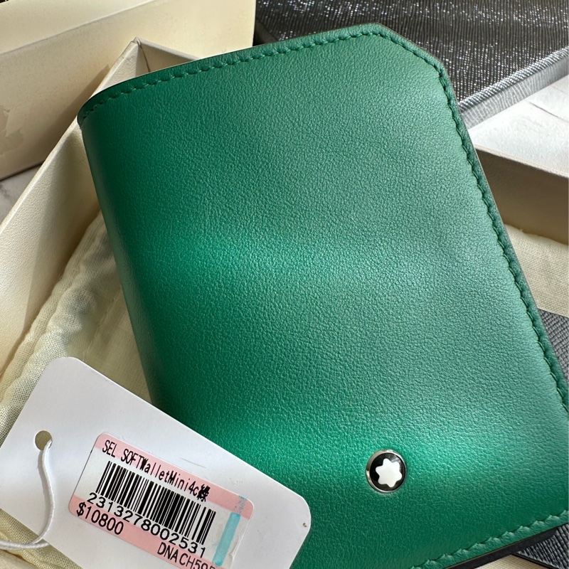 萬寶龍 綠色卡夾 沒用過-1