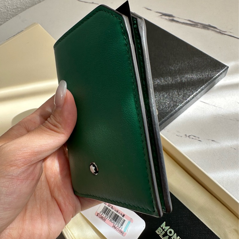 萬寶龍 綠色卡夾 沒用過-3
