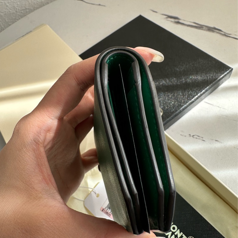 萬寶龍 綠色卡夾 沒用過-4