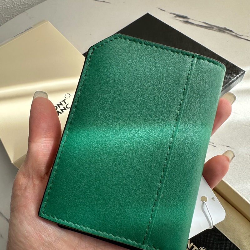 萬寶龍 綠色卡夾 沒用過-6