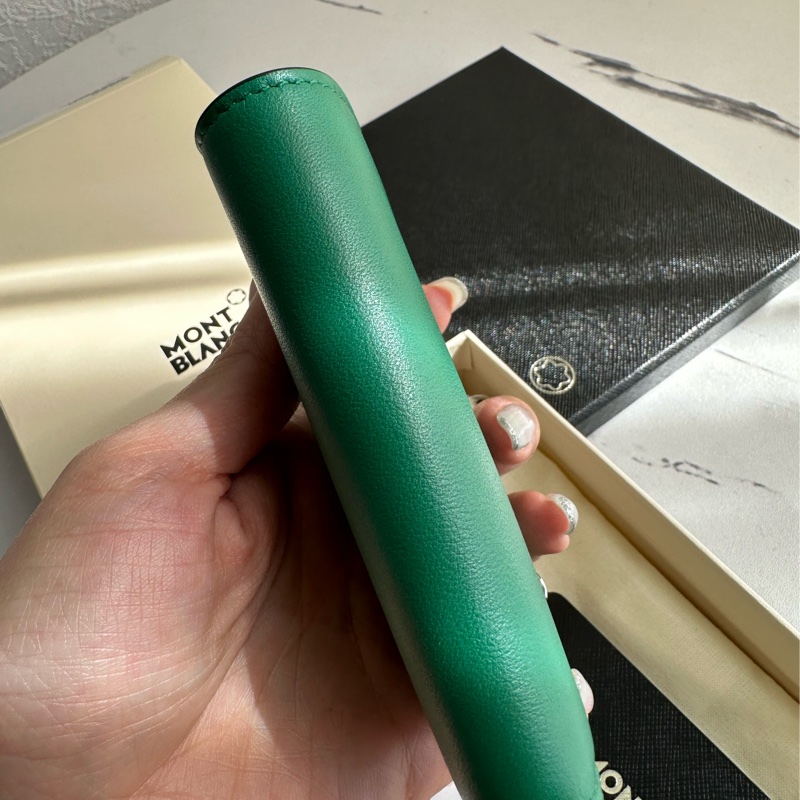 萬寶龍 綠色卡夾 沒用過-7
