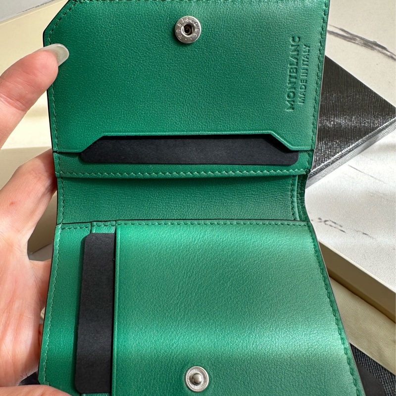 萬寶龍 綠色卡夾 沒用過-8