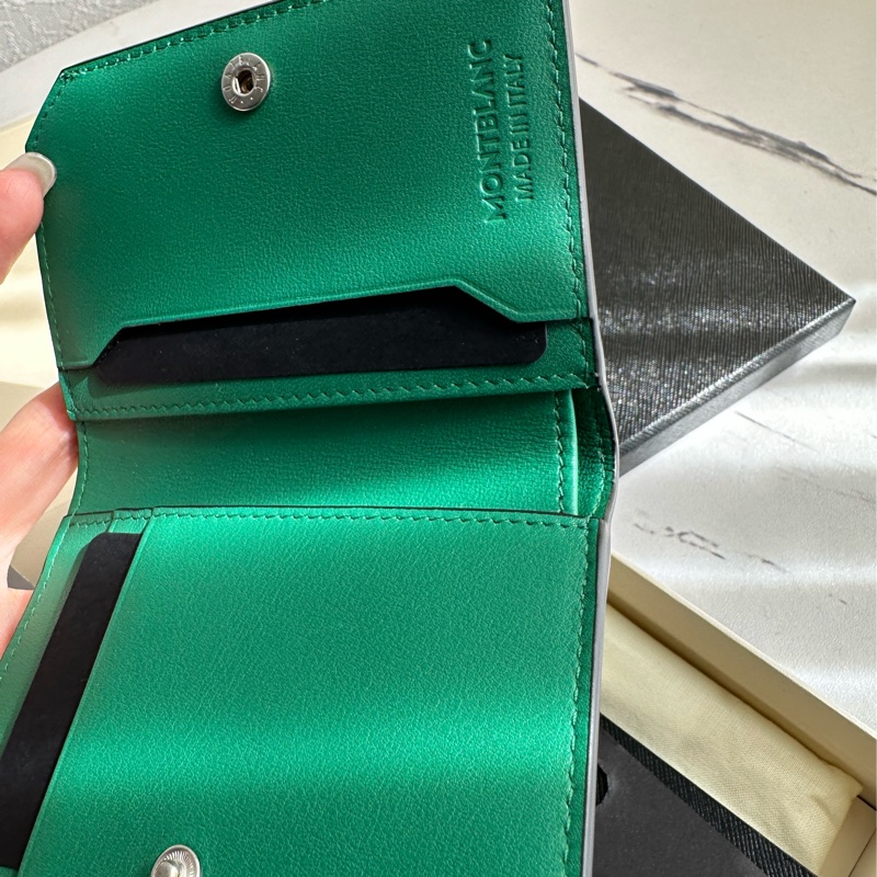 萬寶龍 綠色卡夾 沒用過-9