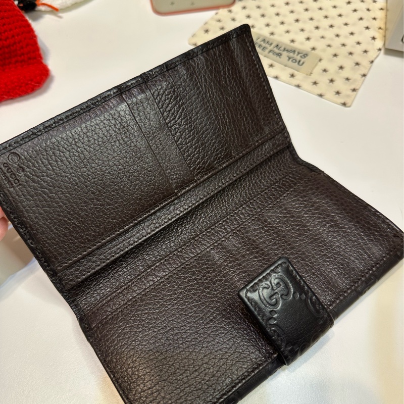 Gucci 滿版經典壓印黑色長夾-8