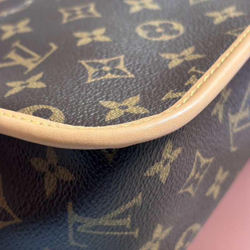 ::LOUIS VUITTON:: LV M45985 Diane花紋手提肩背兩用粉背帶法棍斜背包-13
