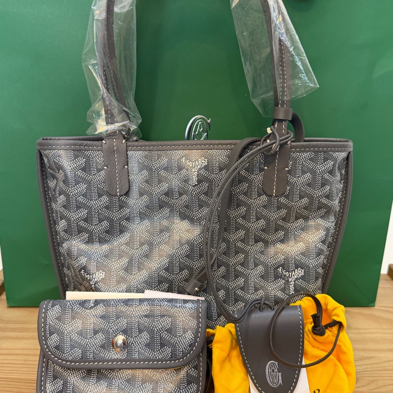 Goyard anjou mini Tote 灰色 2026全新商品  手提 肩背-5