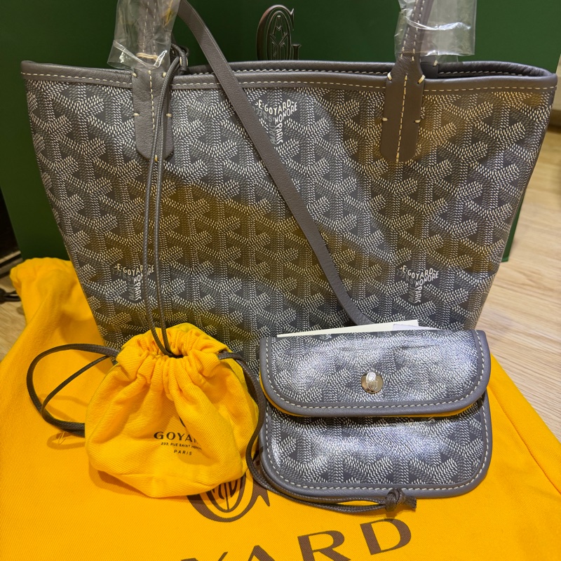 Goyard anjou mini Tote 灰色 2026全新商品  手提 肩背-9