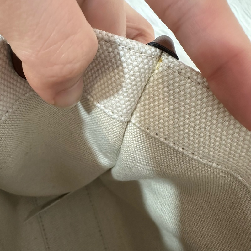 burberry 80441431 白帆布咖邊兩用包 斜背包-40