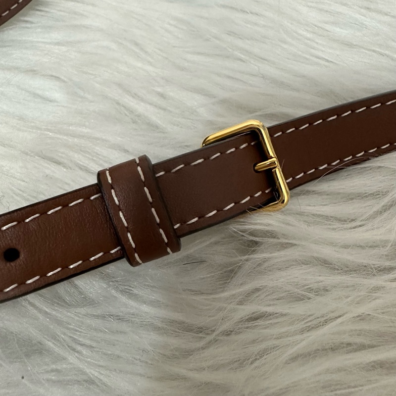 burberry 80441431 白帆布咖邊兩用包 斜背包-45