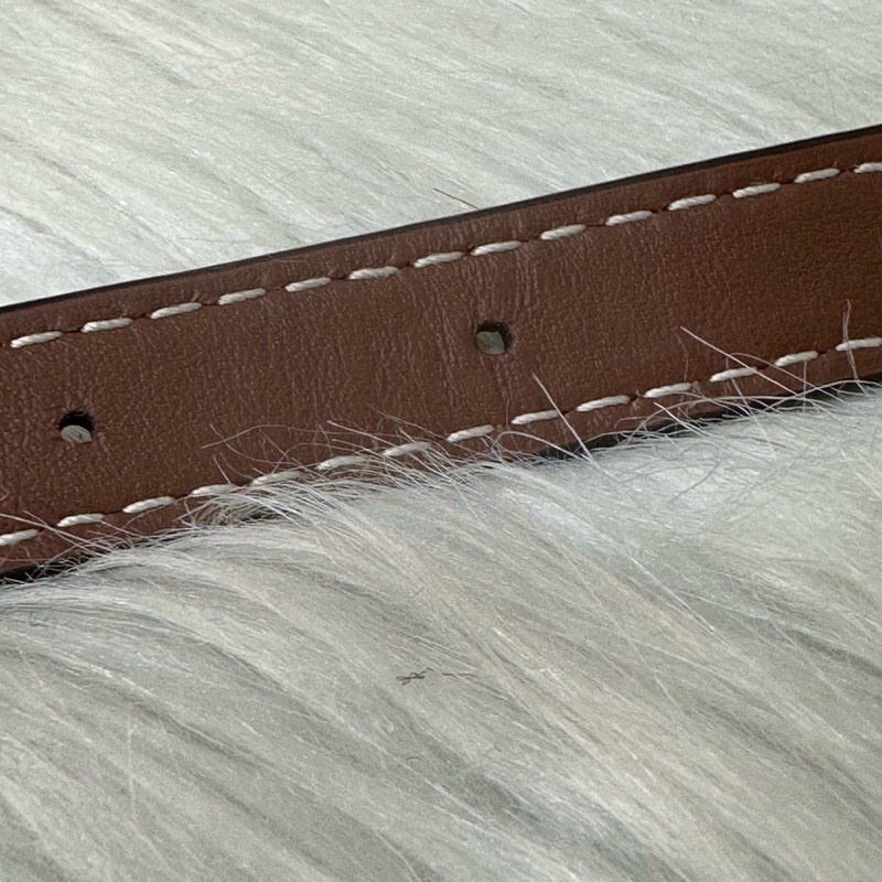 burberry 80441431 白帆布咖邊兩用包 斜背包-46