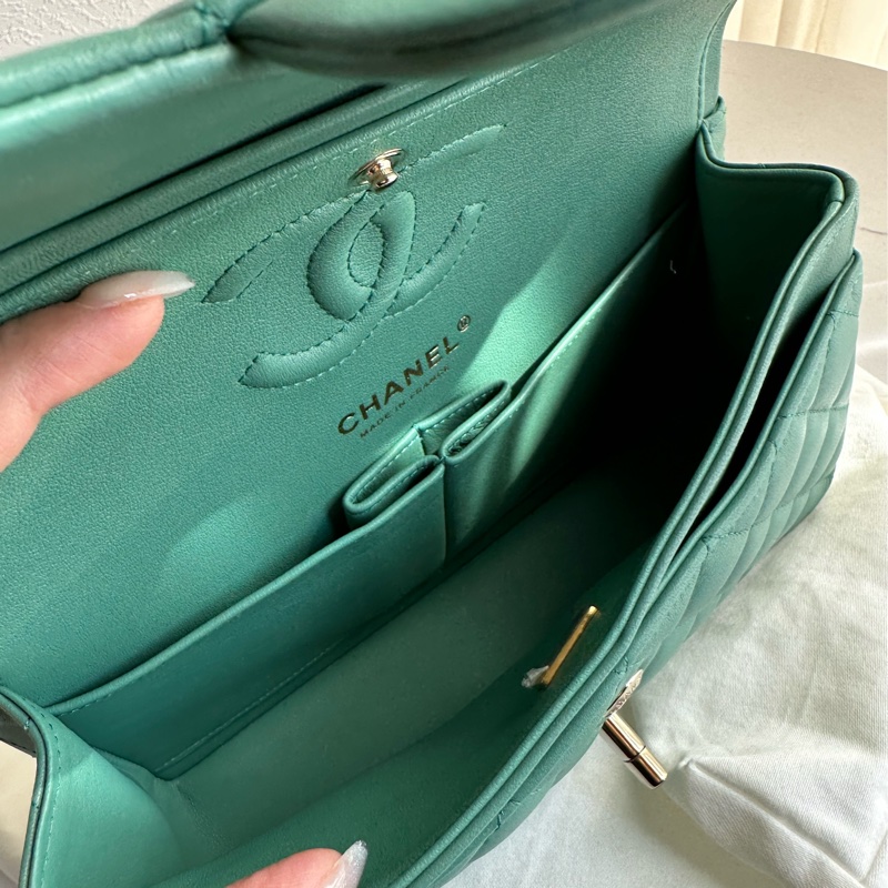 chanel coco25湖水綠 美美-11