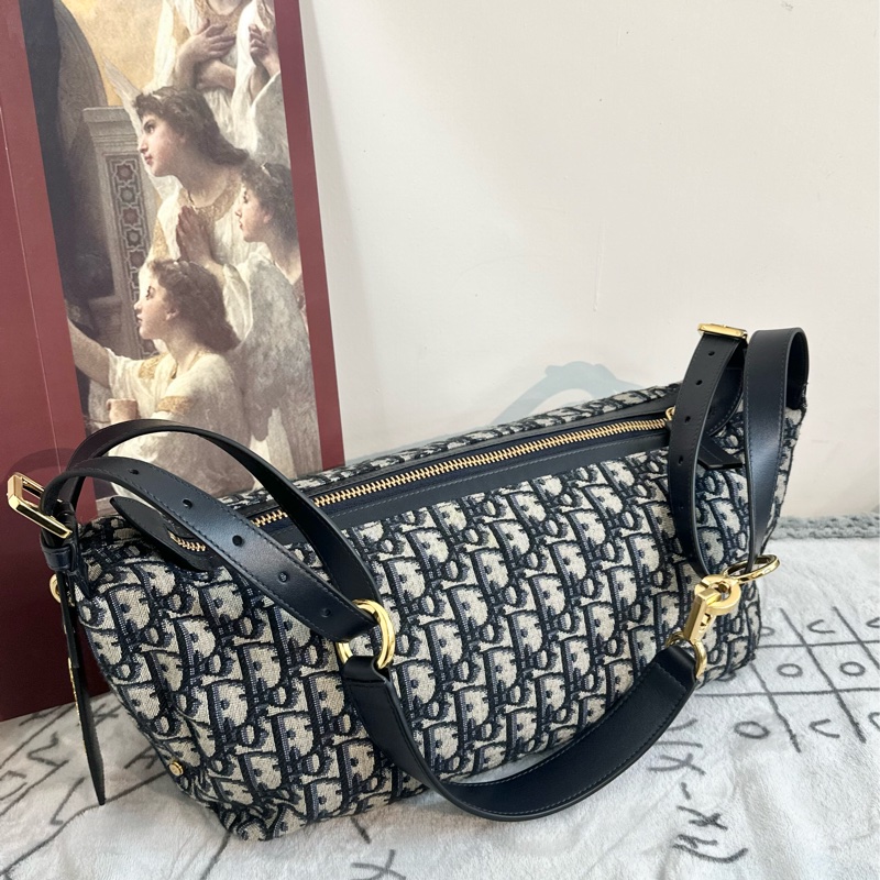【全🆕】Dior D-journey 手提包 小號 small 女款 藍色-0