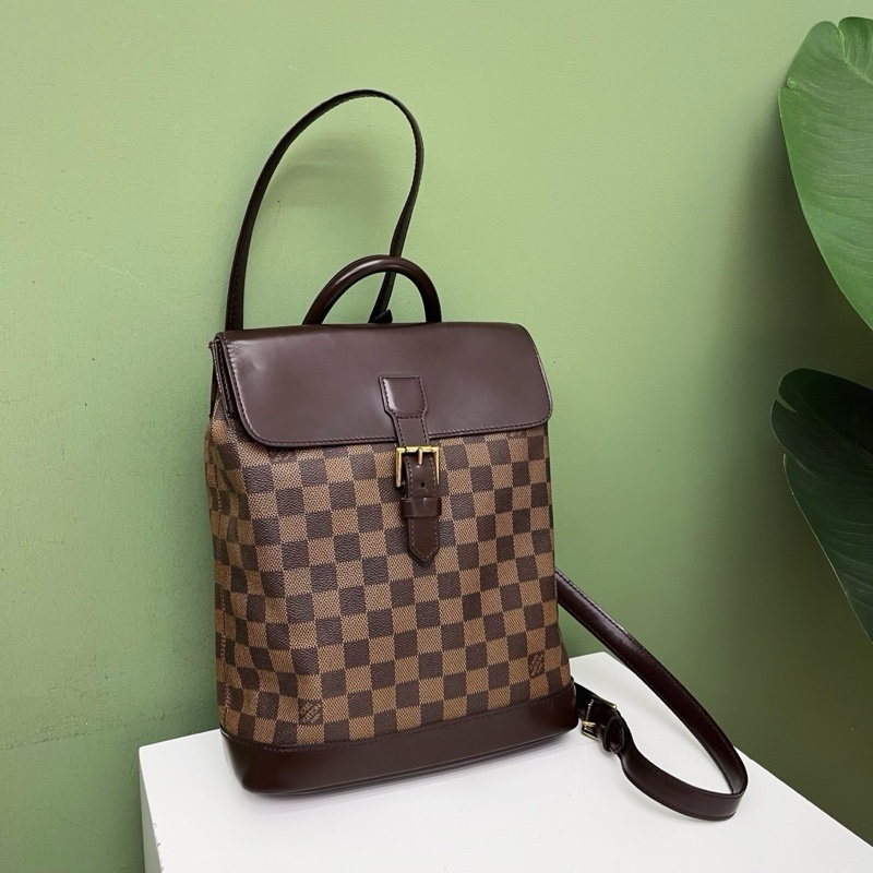 LV棋盤格soho雙肩包-0