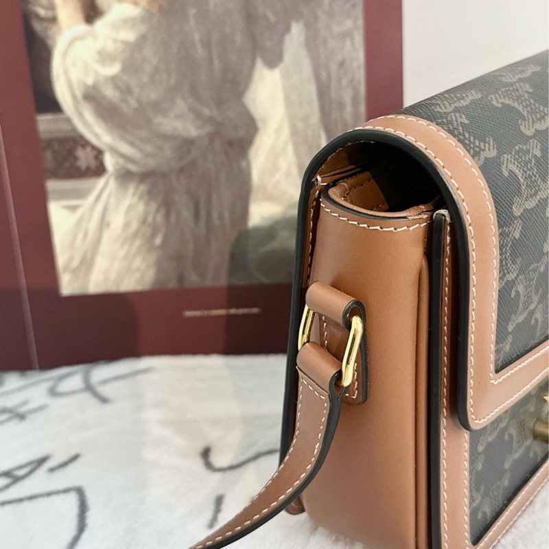 【全🆕】Celine teen triomphe 凱旋門 印花 牛皮 斜挎包-1
