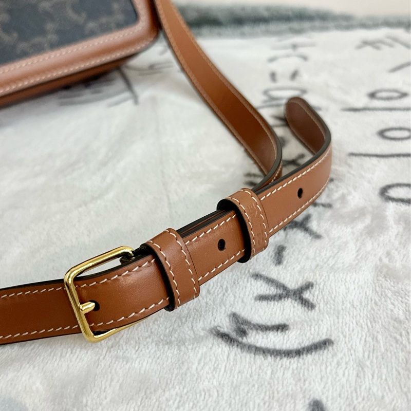 【全🆕】Celine teen triomphe 凱旋門 印花 牛皮 斜挎包-3