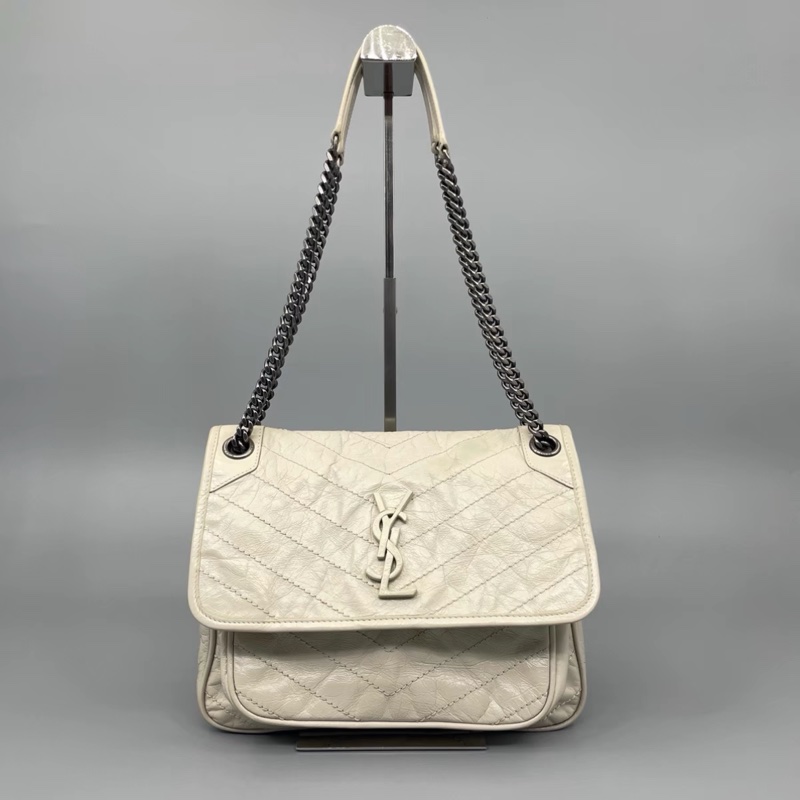 YSL Niki 白色中號 D扣-0
