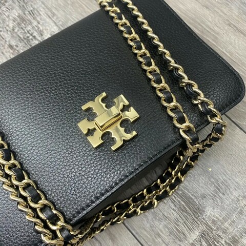 （全新未使用）Tory Burch Britten 十字鈕扣鏈條翻蓋包